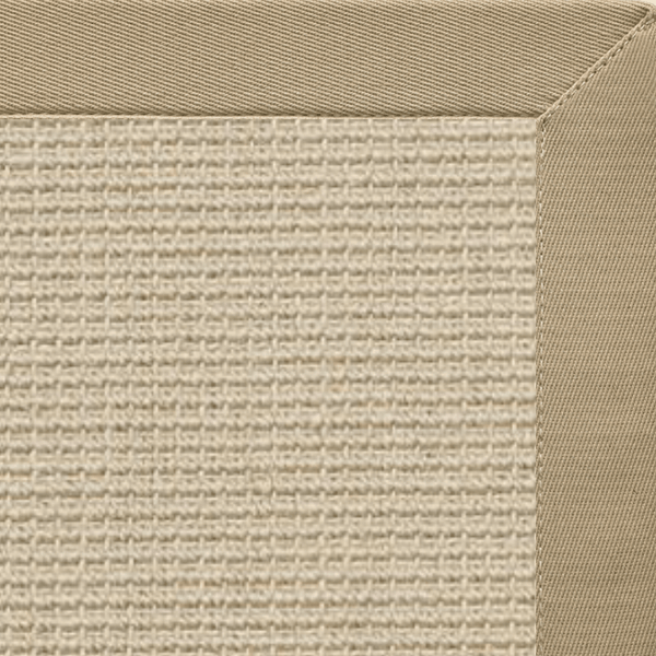 Linen Color Brasilia Sisal Rug with Moon Rock Gray Cotton Border alternate view