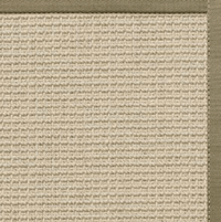 Posh Rug Linen Color Brasilia Sisal Rug with Basil Cotton Border 1