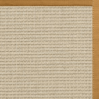 Posh Rug Linen Color Brasilia Sisal Rug with Butter Rum Cotton Border 1