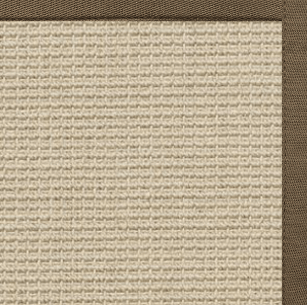 Linen Color Brasilia Sisal Rug with Eucalyptus Cotton Border
