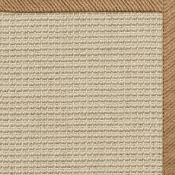 Linen Color Brasilia Sisal Rug with Granola Cotton Border
