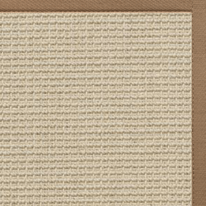 Posh Rug Linen Color Brasilia Sisal Rug with Harvest Haze Cotton Border
