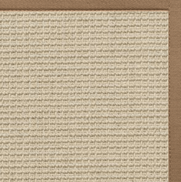 Linen Color Brasilia Sisal Rug with Harvest Haze Cotton Border