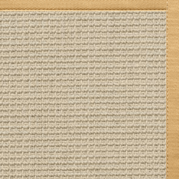 Linen Color Brasilia Sisal Rug with Honeycomb Cotton Border