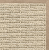 Posh Rug Linen Color Brasilia Sisal Rug with Ivory Blush Cotton Border 1