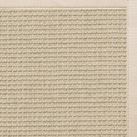 Posh Rug Linen Color Brasilia Sisal Rug with Ivory Cotton Border 1