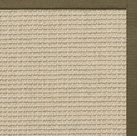 Posh Rug Linen Color Brasilia Sisal Rug with Khaki Cotton Border 1