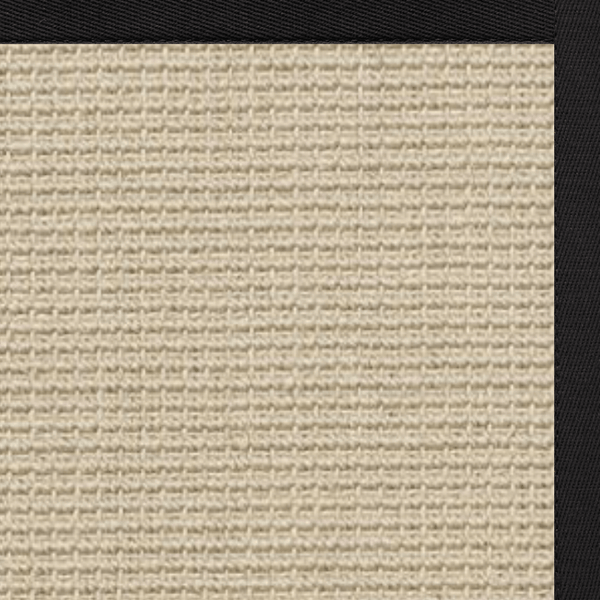Linen Color Brasilia Sisal Rug with Lava Cotton Border