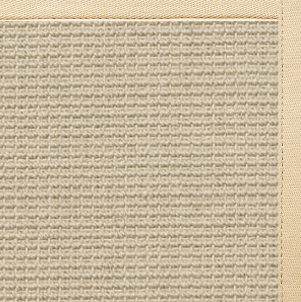 Linen Color Brasilia Sisal Rug with Magnolia Cotton Border