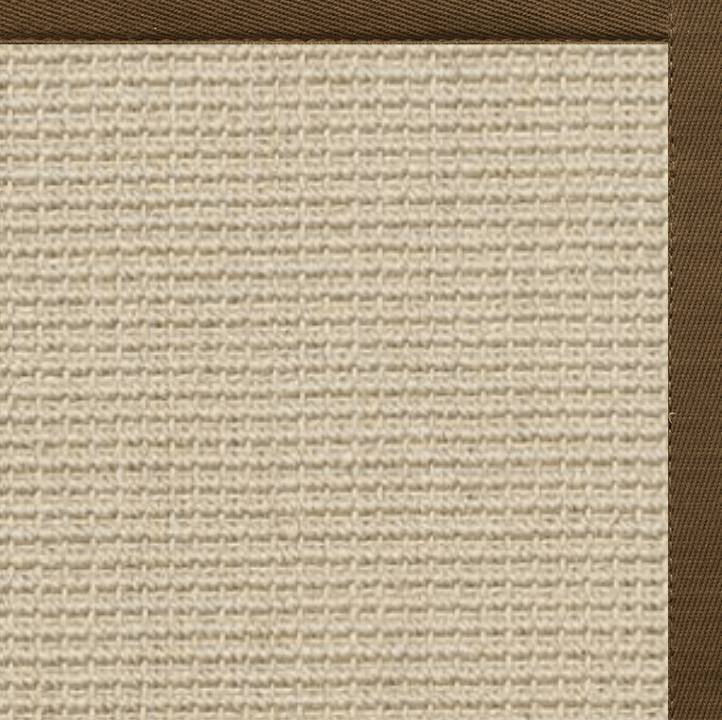 Posh Rug Linen Color Brasilia Sisal Rug with Marsh Cotton Border