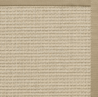 Posh Rug Linen Color Brasilia Sisal Rug with Moon Rock Gray Cotton Border 1