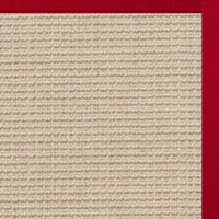 Posh Rug Linen Color Brasilia Sisal Rug with Poppy Cotton Border 1