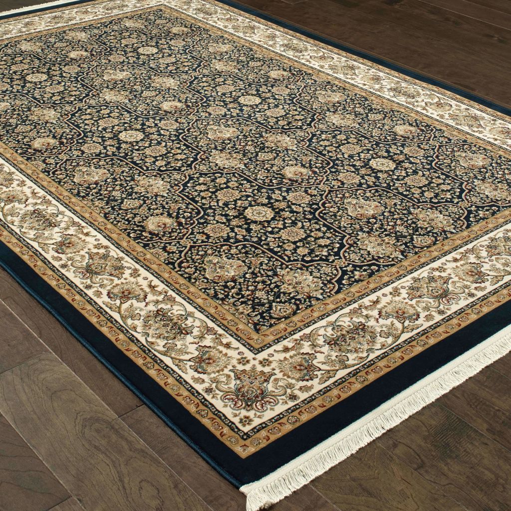 Traditional Rug - Masterpiece Navy Ivory Oriental  Traditional Rug