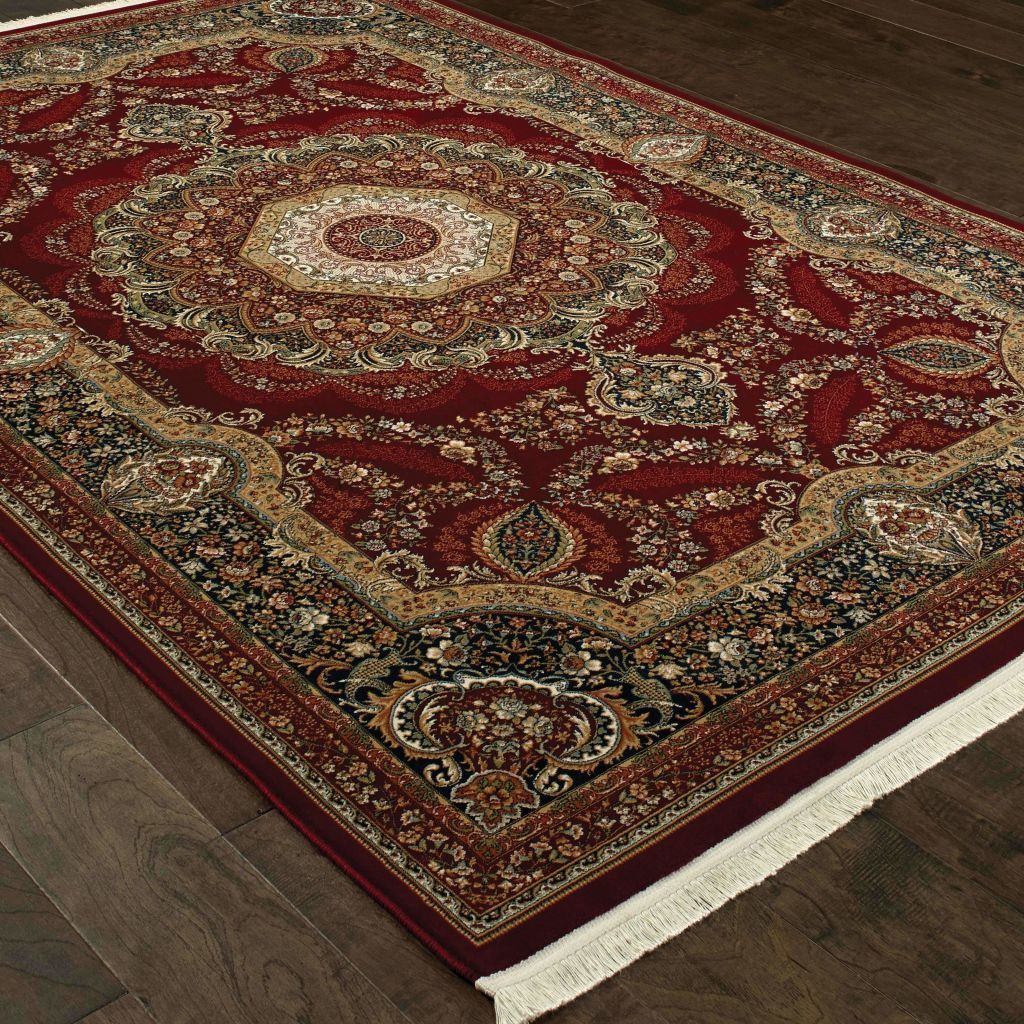 Traditional Rug - Masterpiece Red Multi Oriental Medallion Traditional Rug