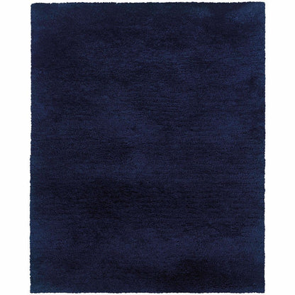 Cosmo Blue  Solid  Shag Rug - Free Shipping