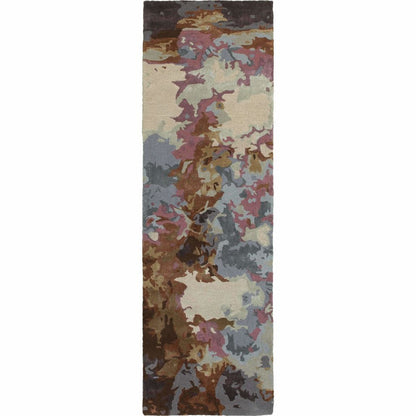Tufted - Galaxy Blue Brown Abstract  Contemporary Rug