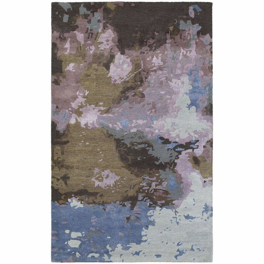 Galaxy Blue Purple Abstract  Contemporary Rug - Free Shipping