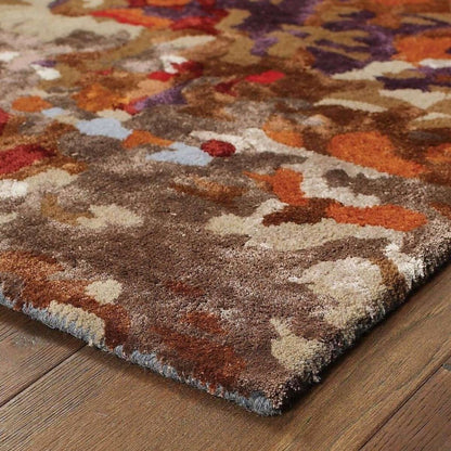 Tufted - Galaxy Multi Orange Abstract  Contemporary Rug