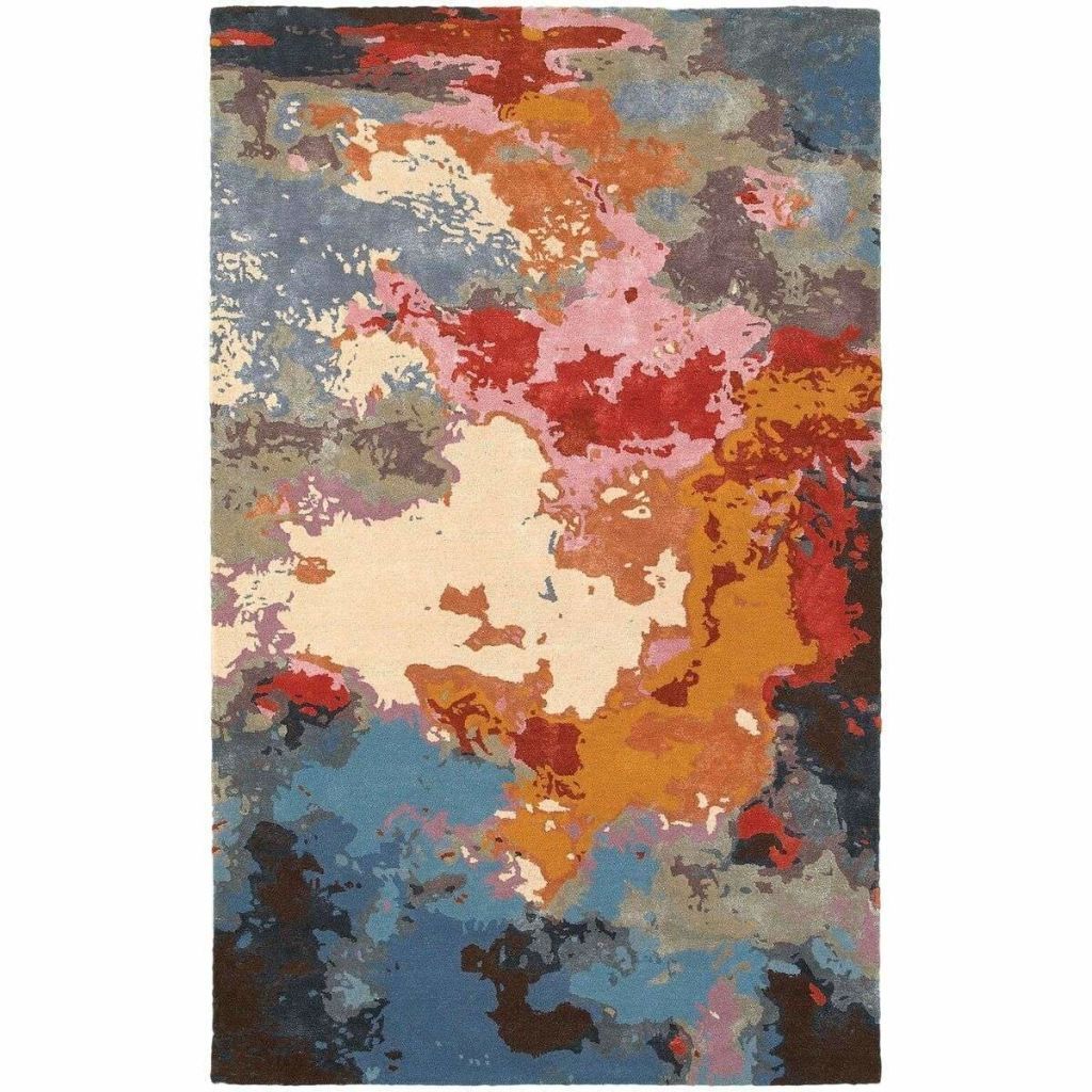 Galaxy Multi Pink Abstract  Contemporary Rug - Free Shipping