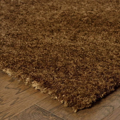 Tufted - Heavenly Brown  Solid Heathered Shag Rug