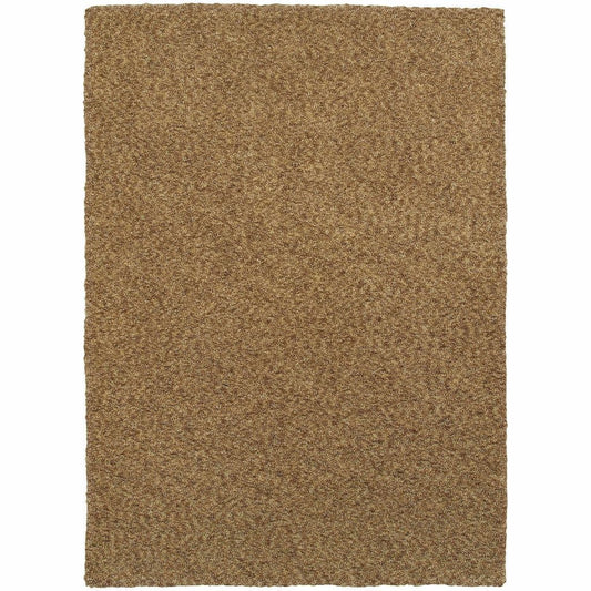 Heavenly Gold  Solid Heathered Shag Rug - Free Shipping