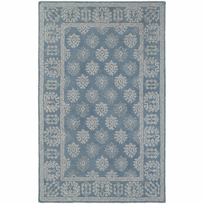 Manor Blue Grey Oriental Persian Traditional Rug - Free Shipping