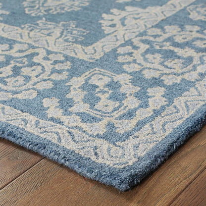 Tufted - Manor Blue Grey Oriental Persian Traditional Rug
