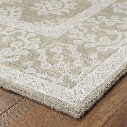 Tufted - Manor Grey Beige Oriental Persian Traditional Rug