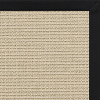 Posh Rug Linen Color Brasilia Sisal Rug with Black Onyx Cotton Border 2