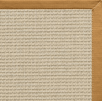 Posh Rug Linen Color Brasilia Sisal Rug with Butter Rum Cotton Border 2