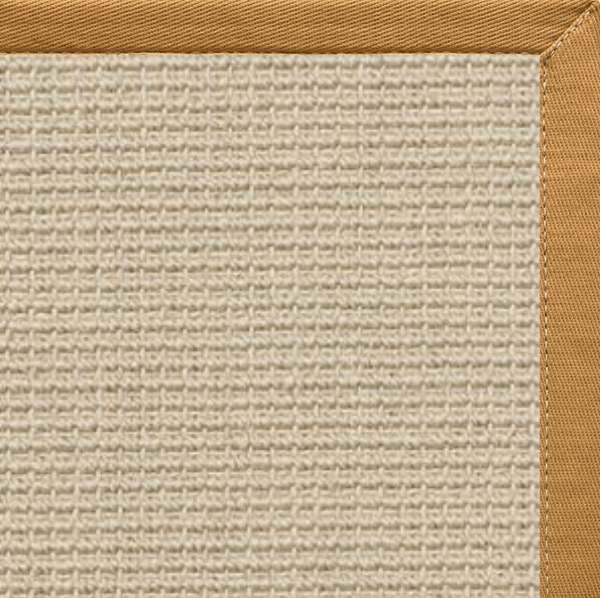 Linen Color Brasilia Sisal Rug with Butter Rum Cotton Border alternate view