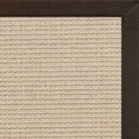 Posh Rug Linen Color Brasilia Sisal Rug with Chocolate Cotton Border 3