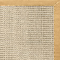 Posh Rug Linen Color Brasilia Sisal Rug with Honeycomb Cotton Border 2