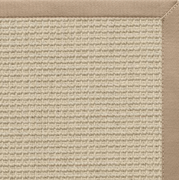 Linen Color Brasilia Sisal Rug with Ivory Blush Cotton Border alternate view
