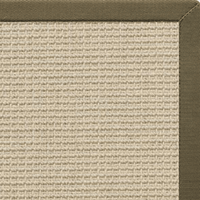 Posh Rug Linen Color Brasilia Sisal Rug with Khaki Cotton Border 2