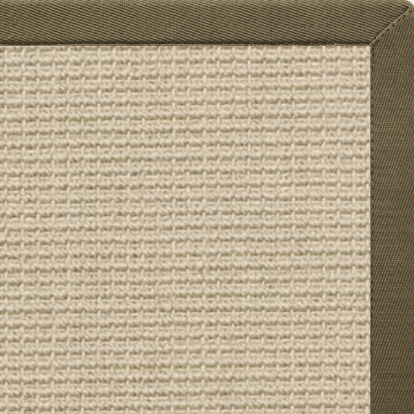 Linen Color Brasilia Sisal Rug with Khaki Cotton Border alternate view
