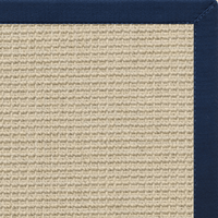 Posh Rug Linen Color Brasilia Sisal Rug with Navy Cotton Border 3