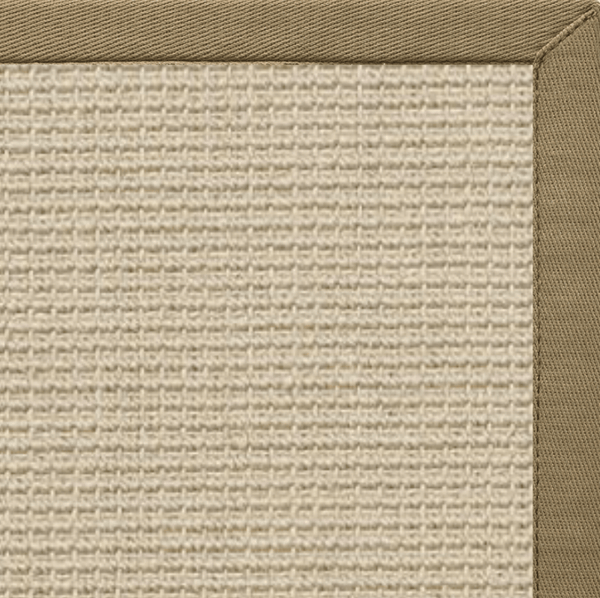 Linen Color Brasilia Sisal Rug with Oat Straw Cotton Border alternate view
