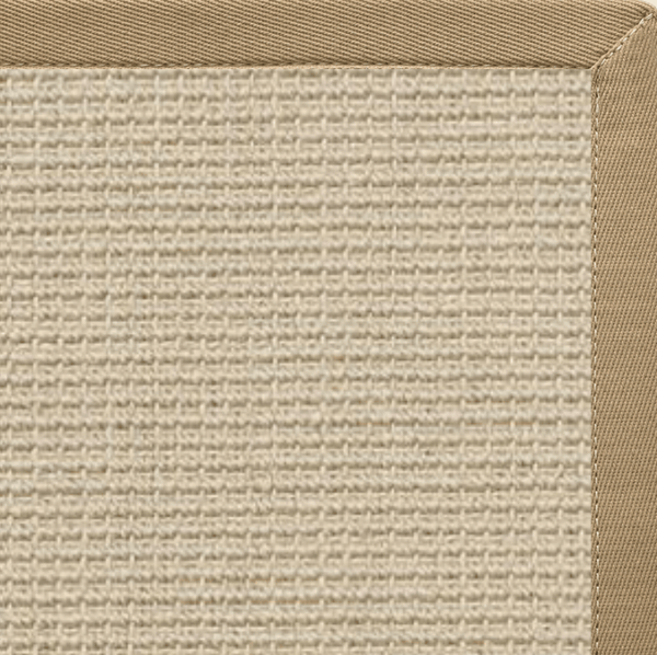 Linen Color Brasilia Sisal Rug with Pale Ash Cotton Border alternate view