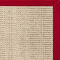Posh Rug Linen Color Brasilia Sisal Rug with Poppy Cotton Border 2