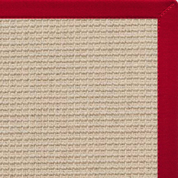 Linen Color Brasilia Sisal Rug with Poppy Cotton Border alternate view