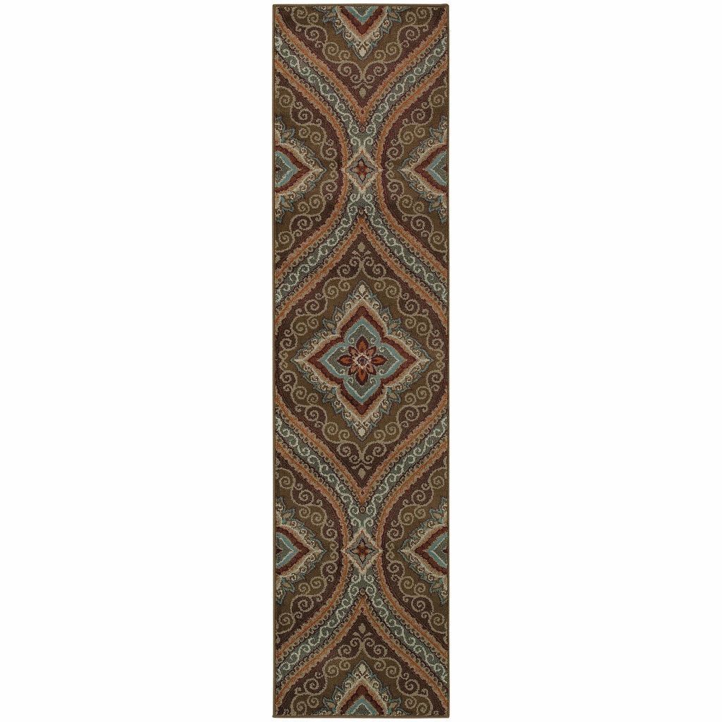 Adrienne Green Plum Oriental Persian Transitional Rug - Free Shipping