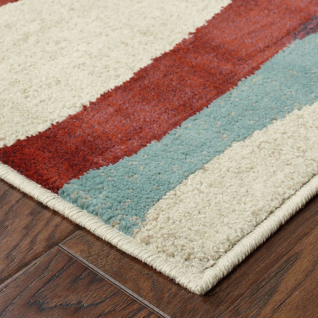 Woven - Adrienne Grey Multi Abstract Waves Contemporary Rug