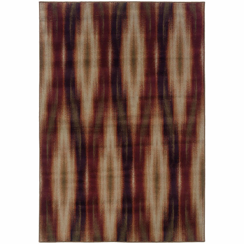 Woven - Adrienne Grey Red Tribal Ikat Transitional Rug