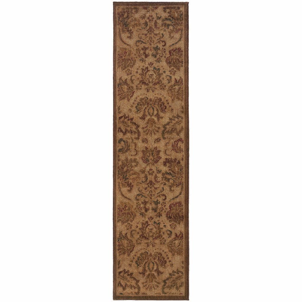 Woven - Allure Beige Green Floral  Transitional Rug