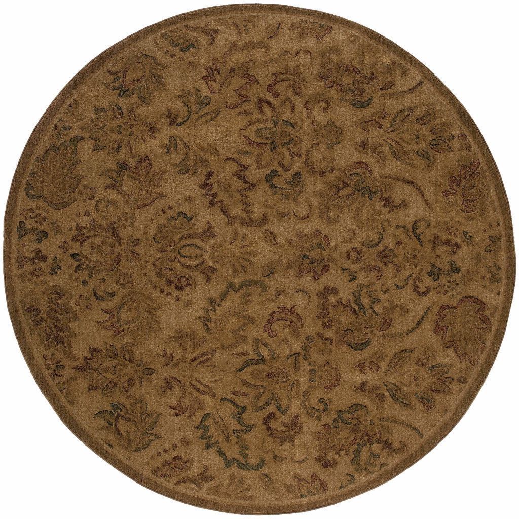 Woven - Allure Beige Green Floral  Transitional Rug