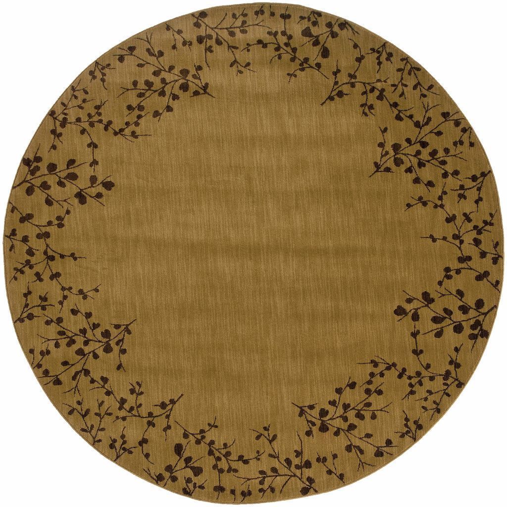 Woven - Allure Gold Brown Floral  Transitional Rug