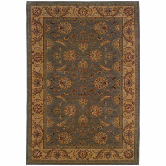 Allure Green Beige Oriental Persian Traditional Rug - Free Shipping