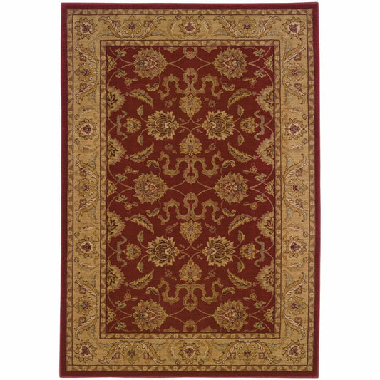 Allure Red Beige Oriental Persian Traditional Rug - Free Shipping