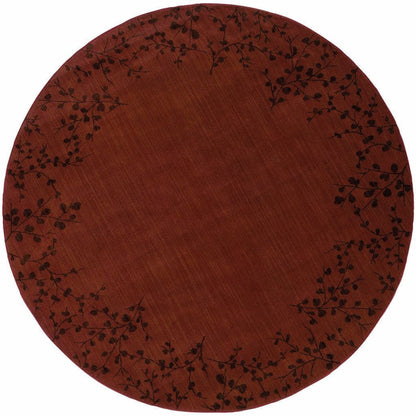 Woven - Allure Red Brown Floral  Transitional Rug